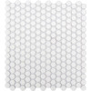 Skyline White 12×12 Penny Round Mosaic Matte