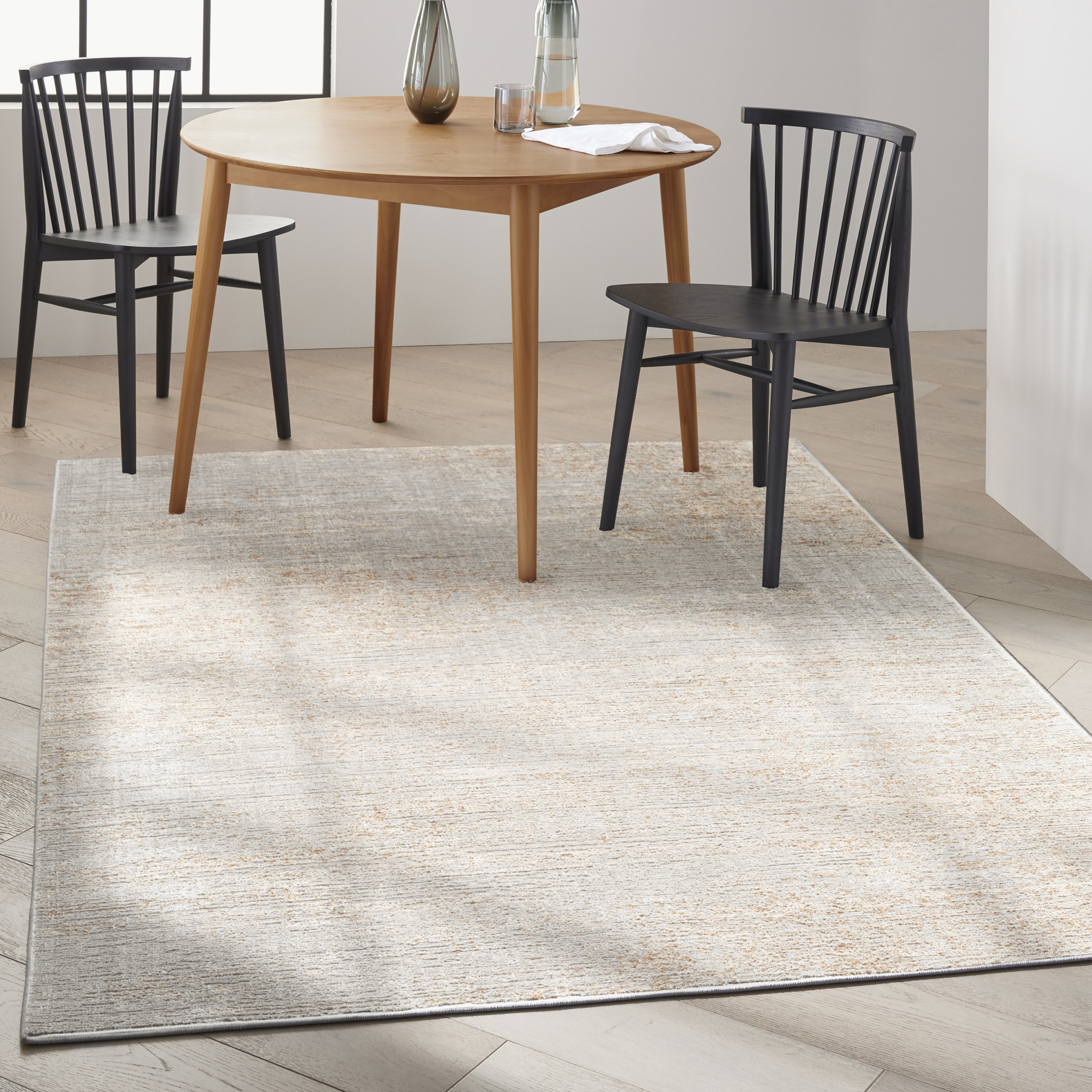 Calvin Klein CK029 Captivating 5'3" x 7'3" Grey Beige Modern Indoor Rug