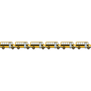 School Bus Die Cut Border, 12 Strips/36 Feet