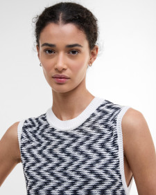 Olivia Knitted Midi Dress Cloud/Navy