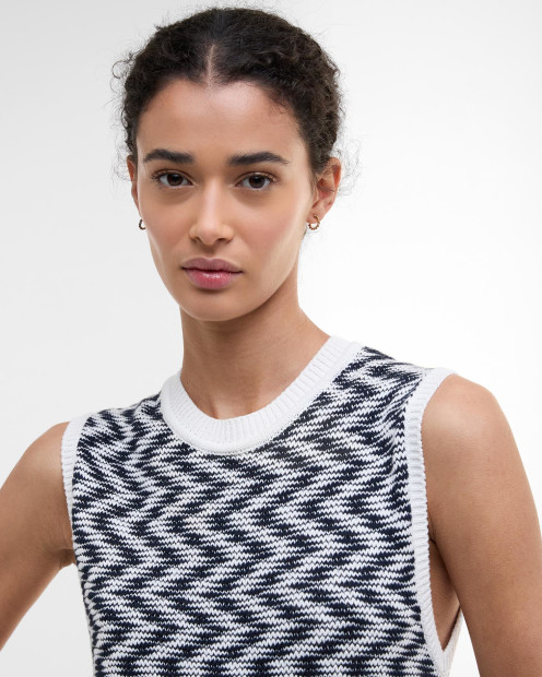 Olivia Knitted Midi Dress Cloud/Navy