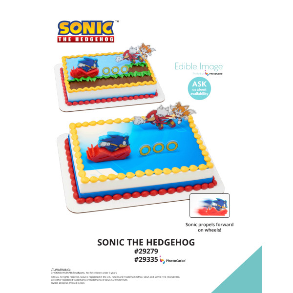 Sonic the Hedgehog™ The Magic of Cakes® PhotoCake® Enhanced Background and Icing Page