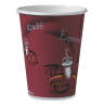 Solo, Paper Hot Drink Cups in Bistro Design, 12 oz, Maroon