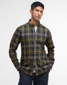 Edgar Tailored Long-Sleeved Shirt Olive
