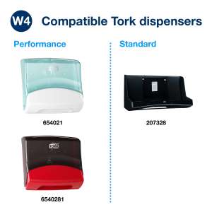 Tork, W4, Heavy-Duty, 1 ply, 14.00"x16.34", Nonwoven Fabric, Industrial Wipers, White