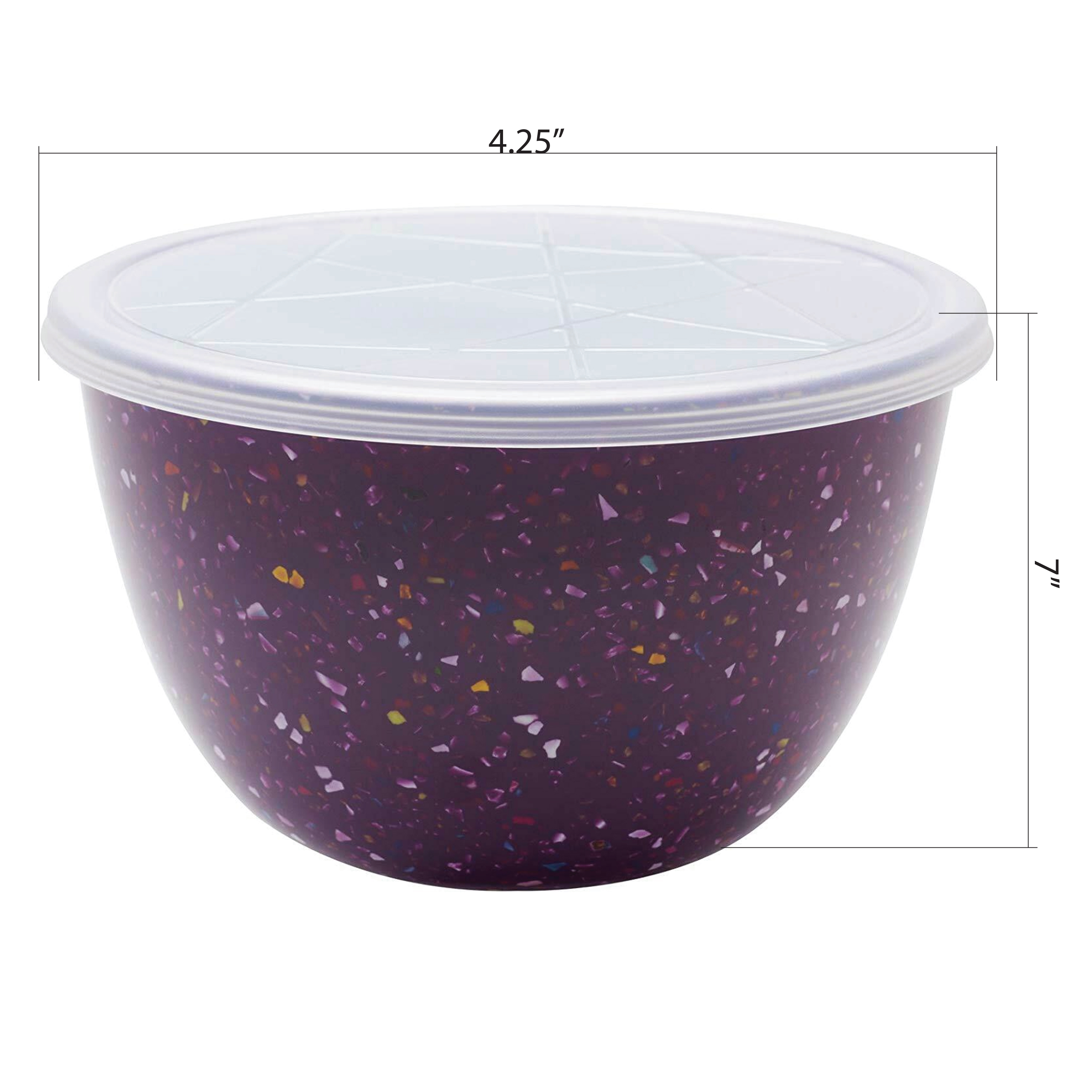 Confetti 3 quart Bowl Set, Grape, 2-piece set slideshow image 2 Confetti 3 quart Bowl Set, Grape, 2-piece set slideshow image 2