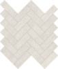 Fray White 1×4 Herringbone Mosaic Matte