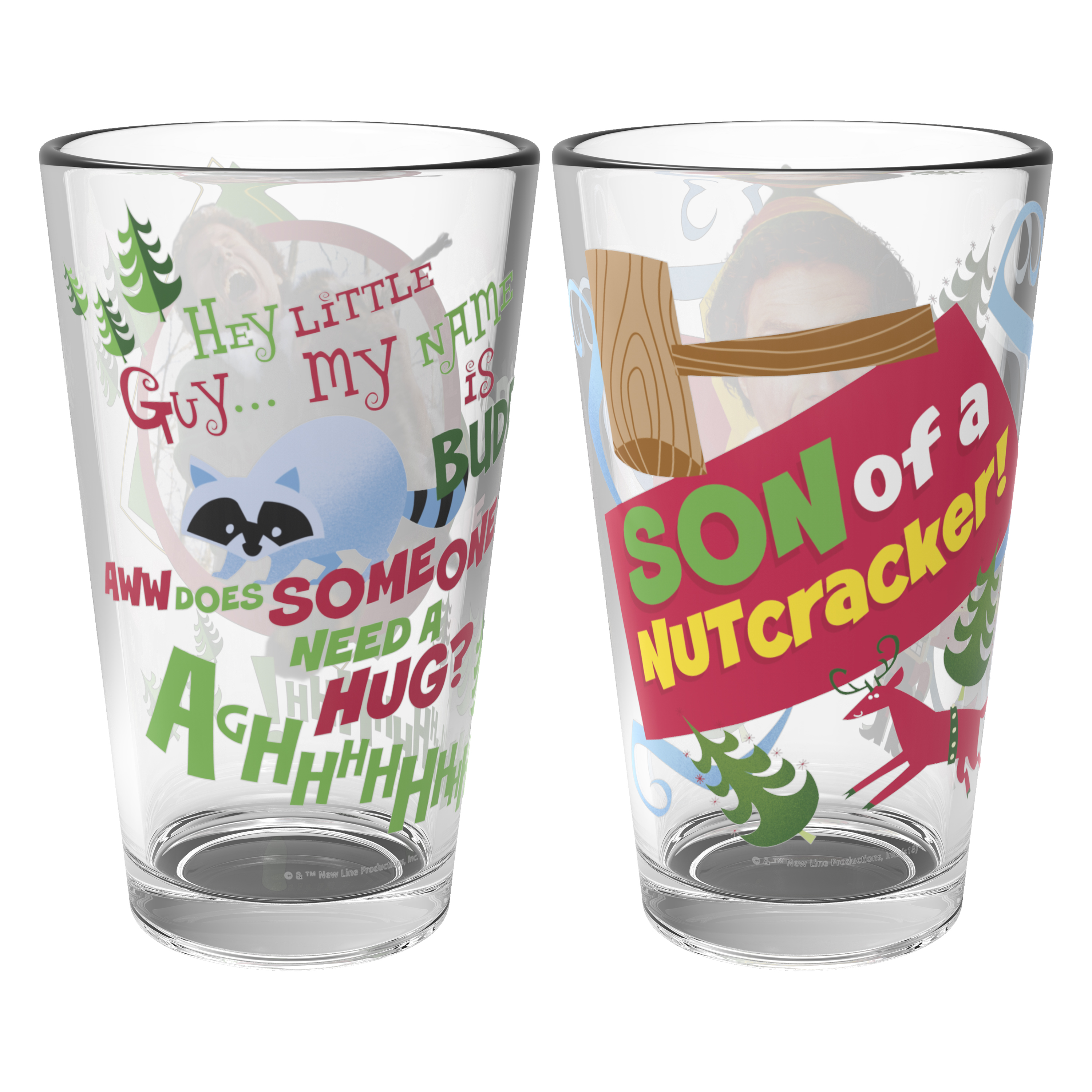 Christmas Glassware 16 ounce Pint Glasses, Elf, 2-piece set slideshow image 5 Christmas Glassware 16 ounce Pint Glasses, Elf, 2-piece set slideshow image 5