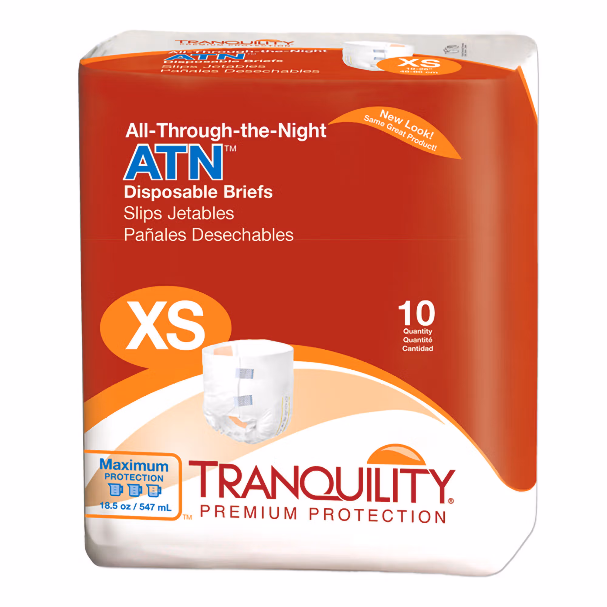 Tranquility® ATN Maximum Protection Incontinence Brief, Extra Small