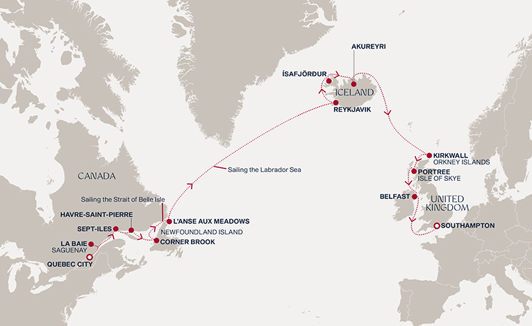 Itinerary map