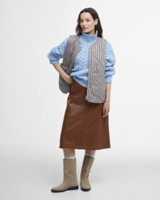 Shelby Check Gilet Sky Micro Check