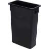 Carlisle, TrimLine, 23 gal, Polyethylene, Black, Square, Receptacle