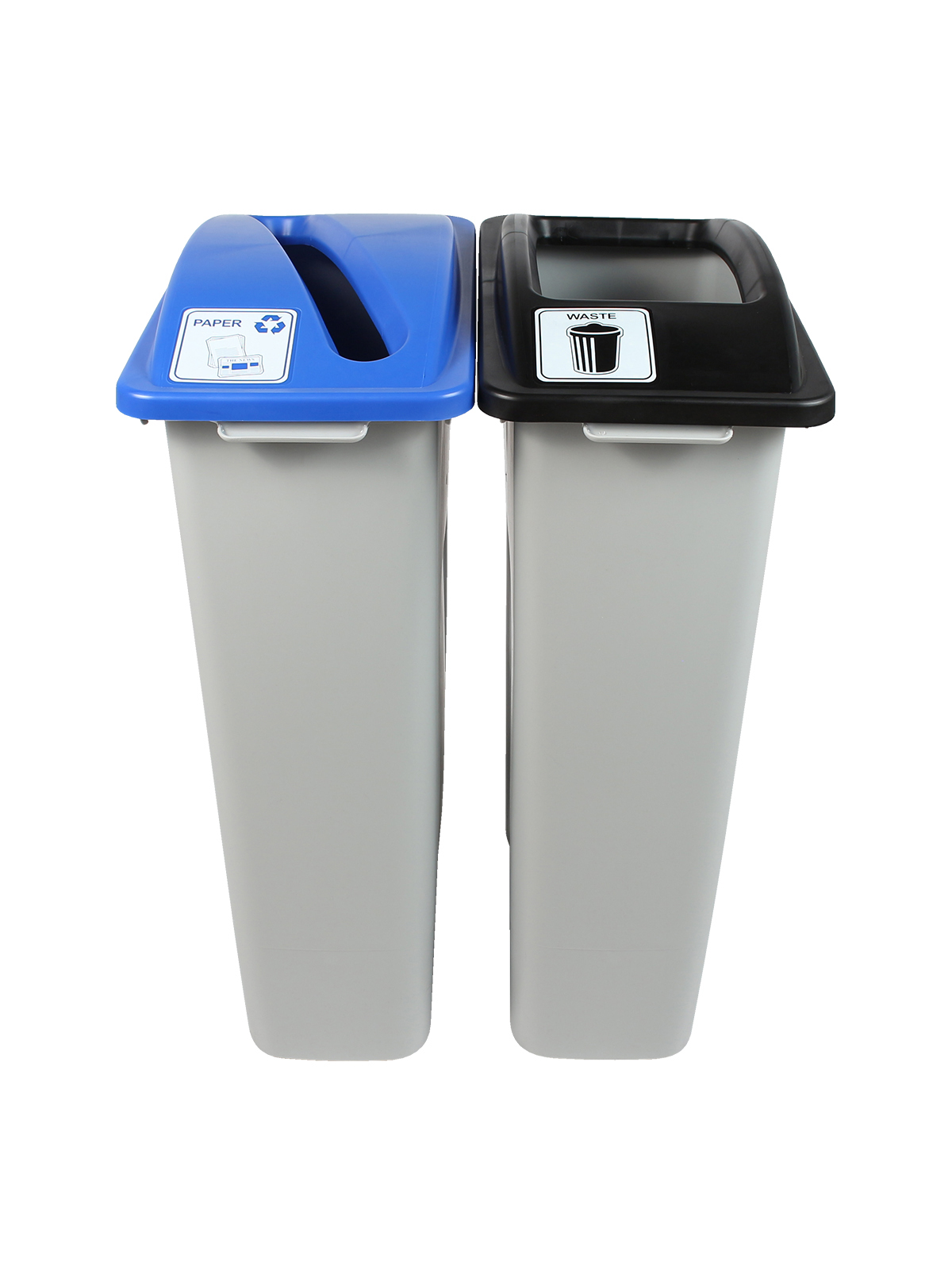 WASTE WATCHER – Double – Kit – Paper-Waste – Slot-Full – Grey-Blue-Black