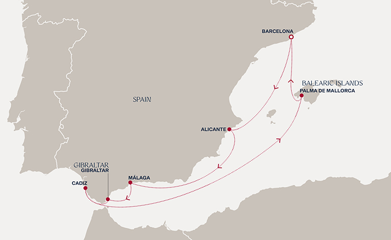 Itinerary map