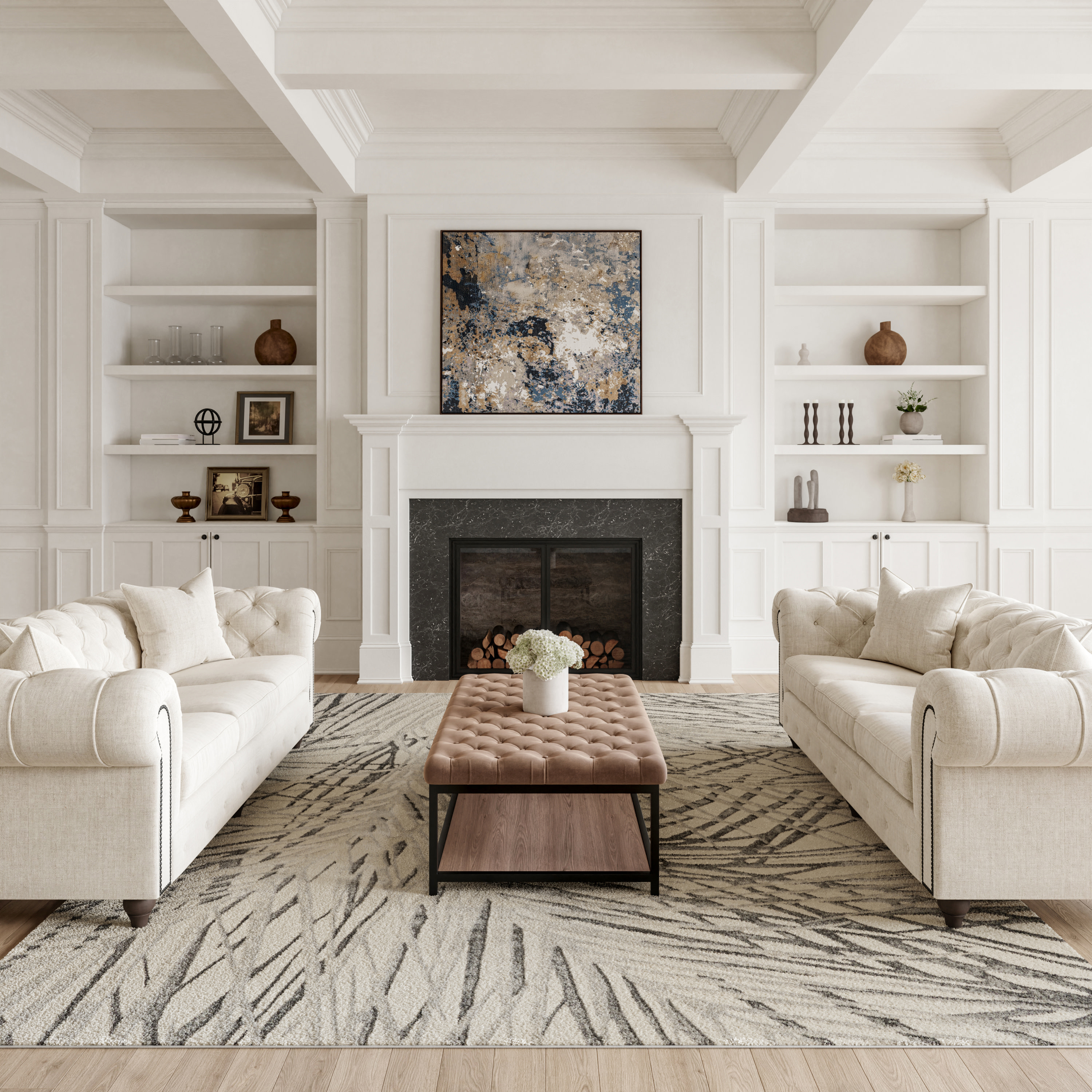 Nourison Rustic Textures 9'3" x 12'9" Ivory/Grey Modern Indoor Rug