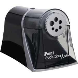 iPoint Evolution Axis Heavy Duty Electric Pencil Sharpener, Black/Silver