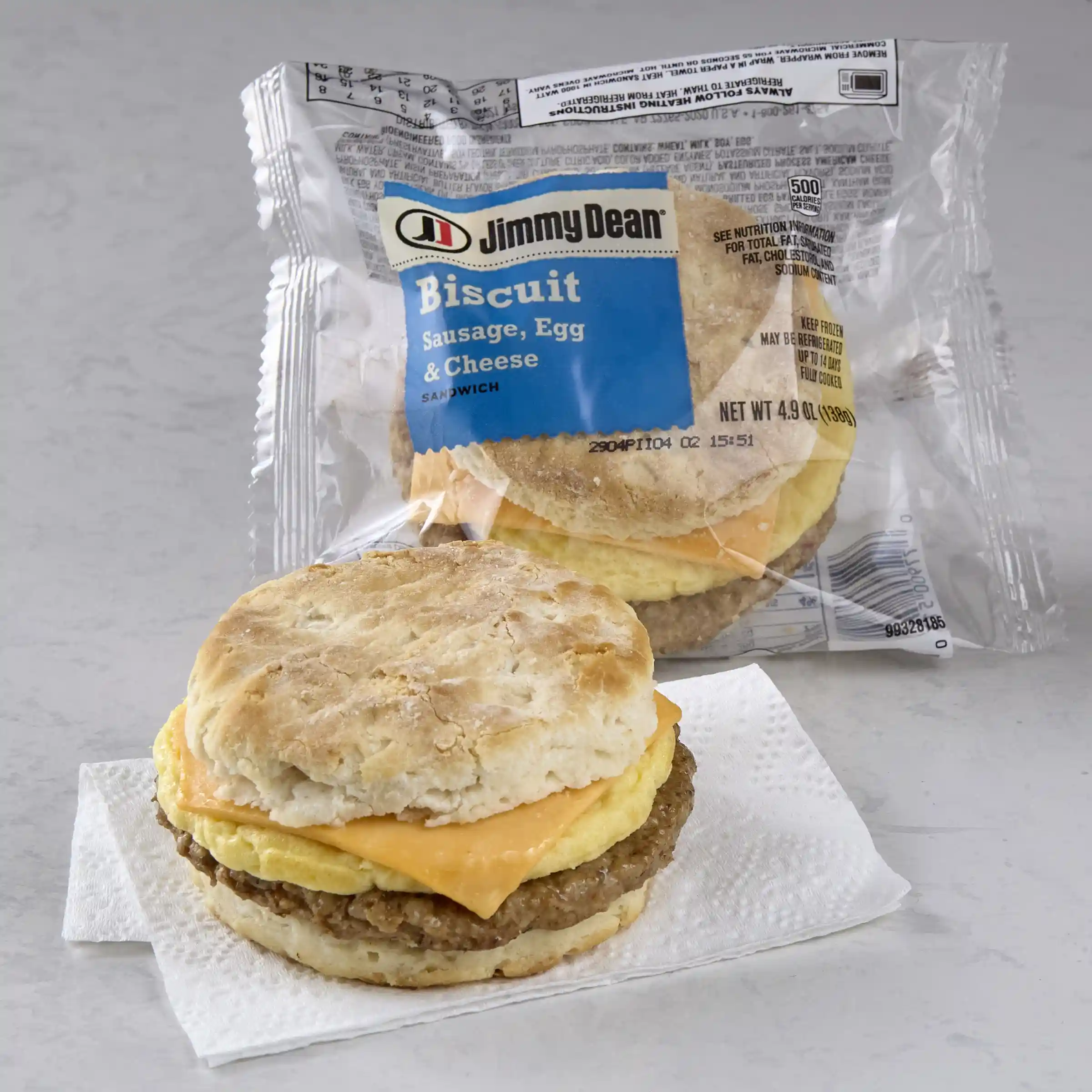 Jimmy Dean® Sausage Egg and Cheese Biscuit https://images.salsify.com/image/upload/s--t041ecYB--/q_25/b6e84b7b367e9c0c33cb4415c0eeefbb39749b77.webp