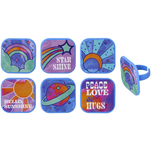 Peace, Love & Hugs-Assortment Cupcake Rings