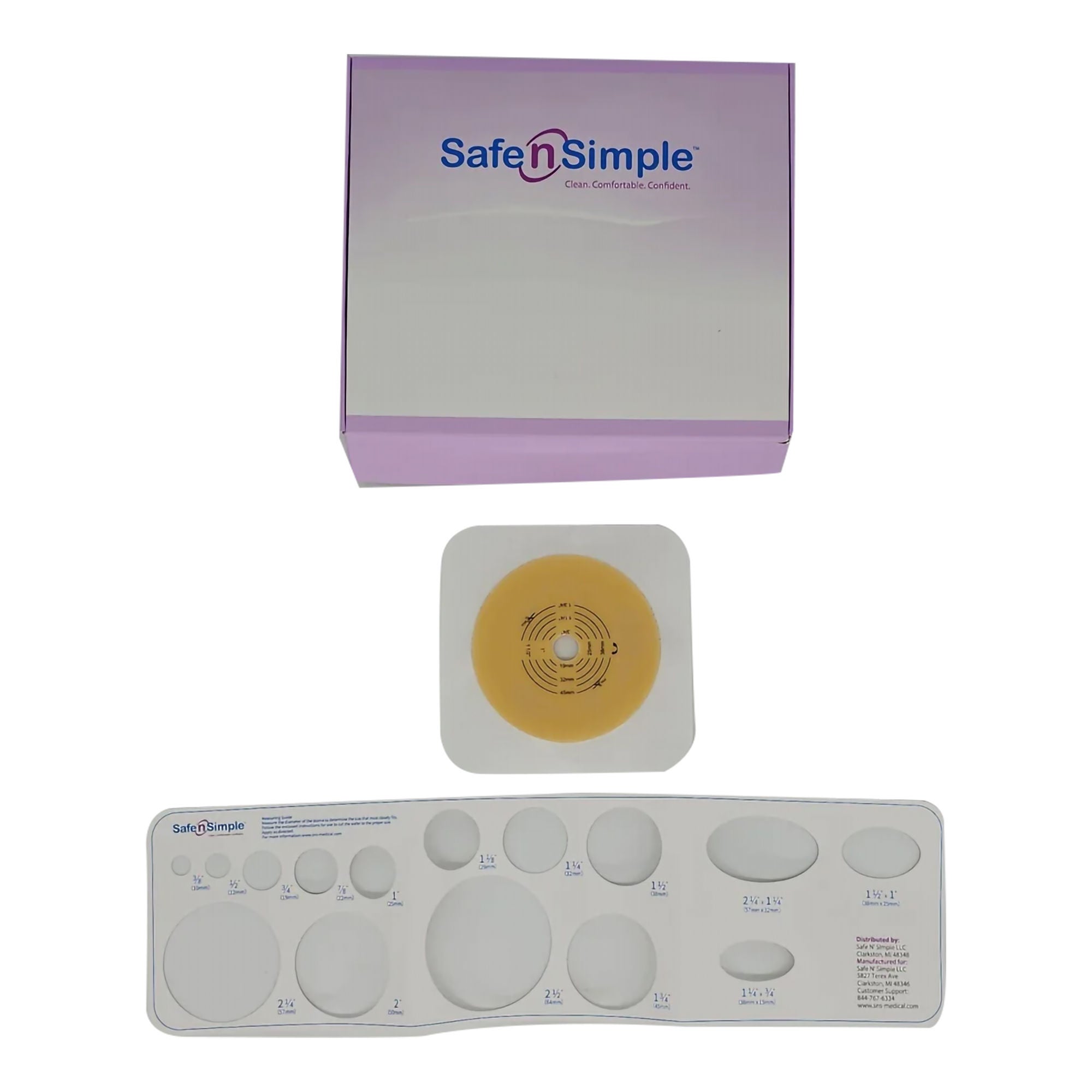 Safe N Simple BARRIER, OSTOMY 2PC EXT TAPE COLLAR WHT 2 1/4" (5/BX 8BX/CS)