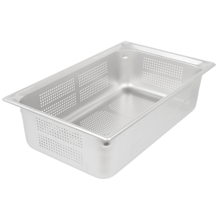 Full-size 6-inch-deep Super Pan 3® stainless steel perforated steam table pan