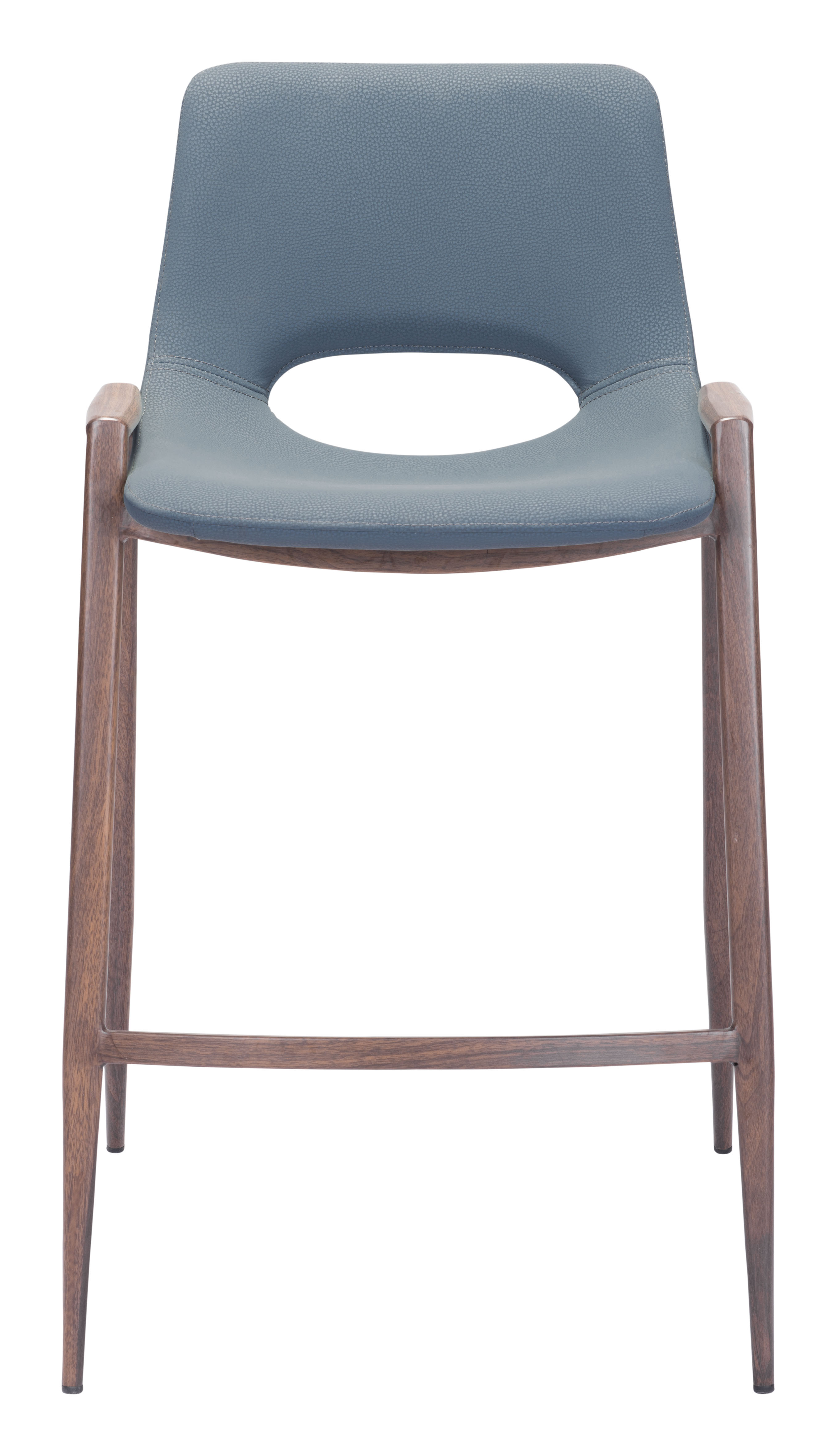 Desi Counter Stool (Set of 2) Azure Gray & Walnut product image