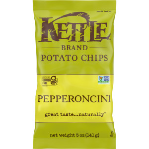 Kettle Brand Potato Chips, Pepperoncini Kettle Chips, 5 Oz