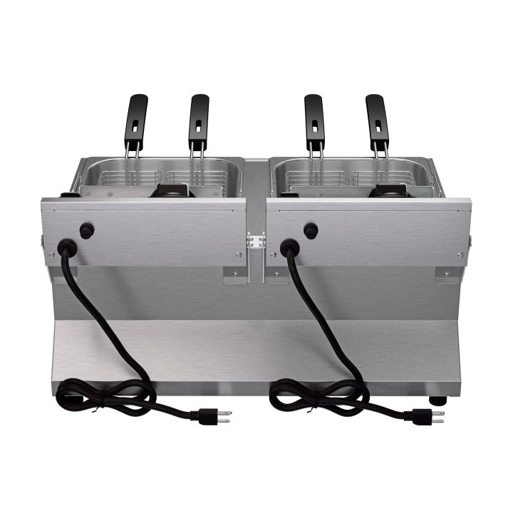 208-240-Volt 10 lb. standard-duty double-well countertop fryer