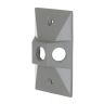 Weatherproof Lampholder/Cluster Cover Aluminum 1-Gang (3) 1/2 in. Threaded Outlets Gray