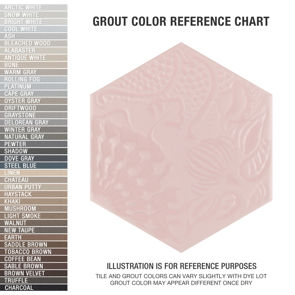 Gaudi Lux Hex Rose 8-5/8 in. x 9-7/8 in. Porcelain Floor and Wall Tile