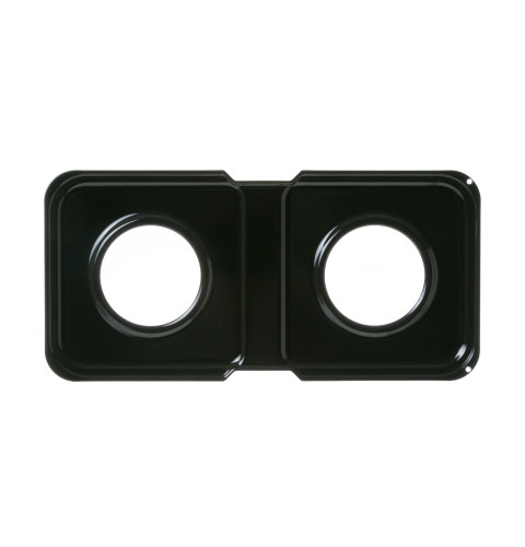 Gas Range Double Drip Pan - Black Porcelain
