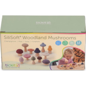 SiliSoft® Woodland Mushroom Set, Earth, Set of 12