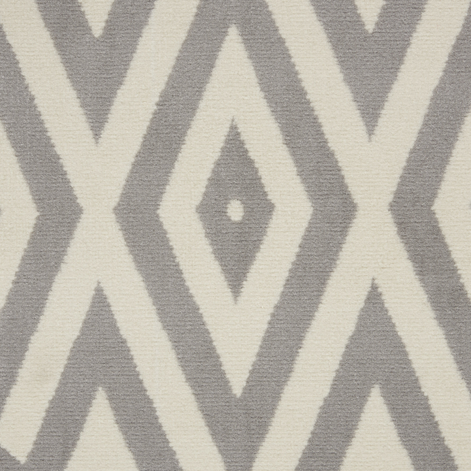 Nourison Grafix 8' x Round White/Grey Mid-Century Modern Indoor Rug