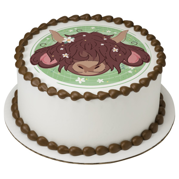 Highland Cow PhotoCake® Edible Image®