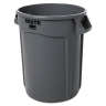 Rubbermaid Commercial, VENTED BRUTE®, 32 gal, Resin, Gray, Round, Receptacle