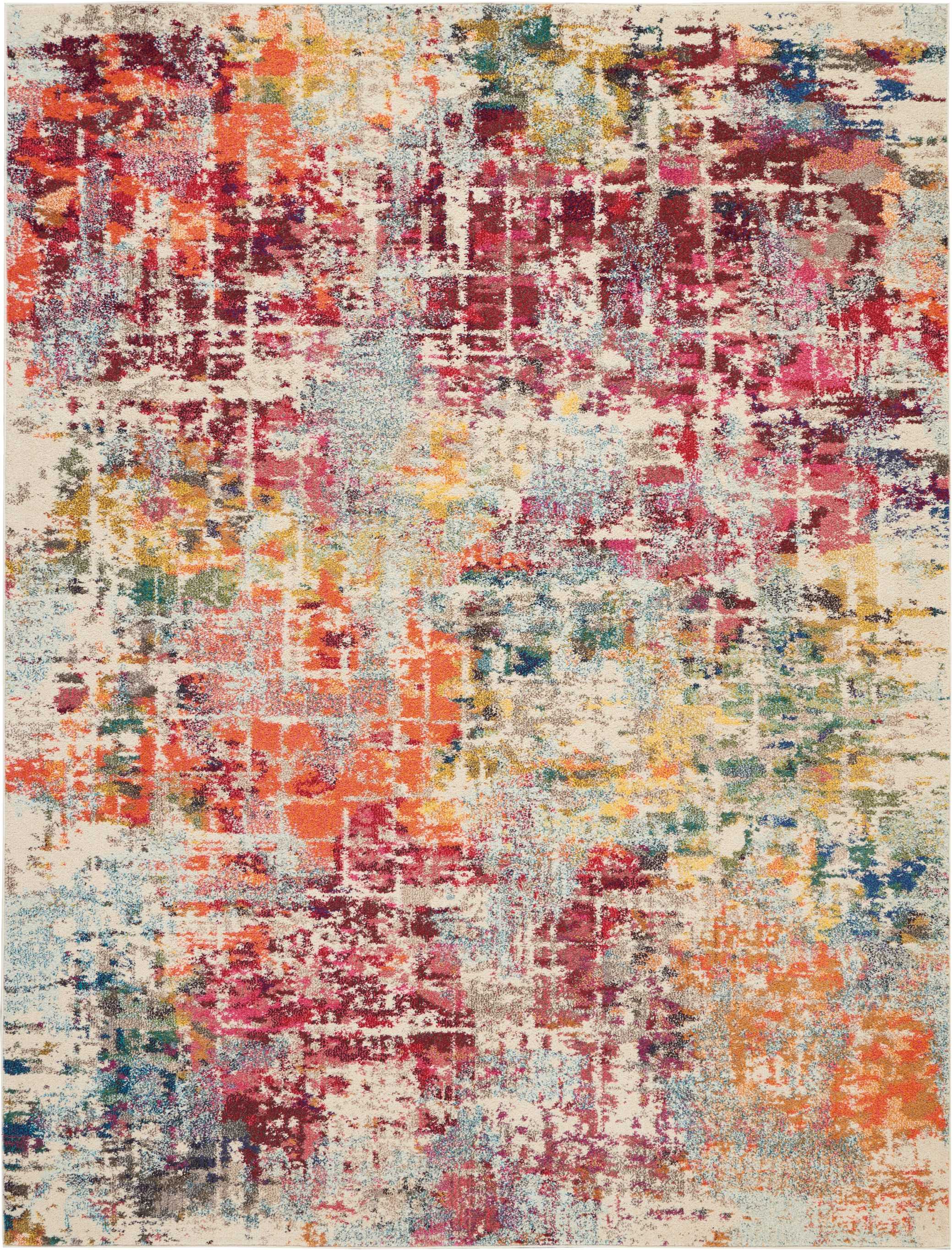Nourison Celestial 7'10" x 10'6" Pink Multicolor Modern Indoor Rug