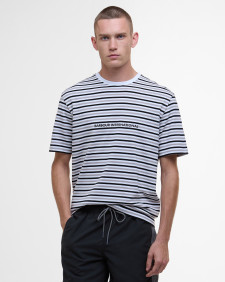Micro Stripe Logo T-Shirt Classic White
