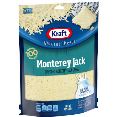 Kraft Monterey Jack Cheese Shredded Natural Cheese 8oz Bag