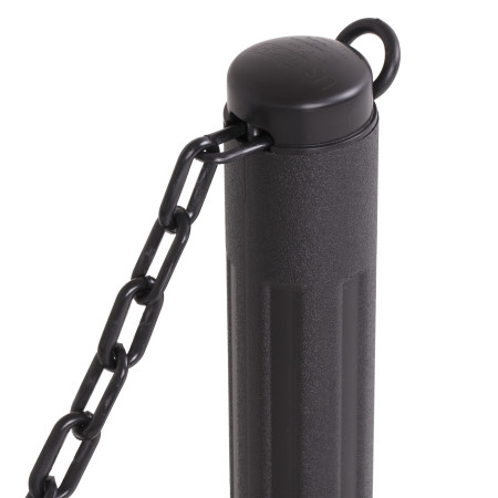 ChainBoss Stanchion - Black Filled with Black Chain 18