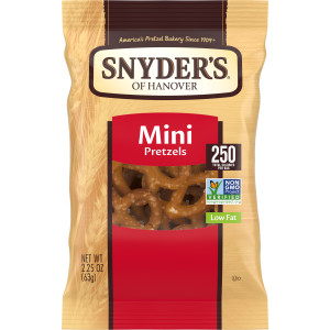 Snyder’s of Hanover Mini Pretzels, Individual Packs, 2.25 Oz