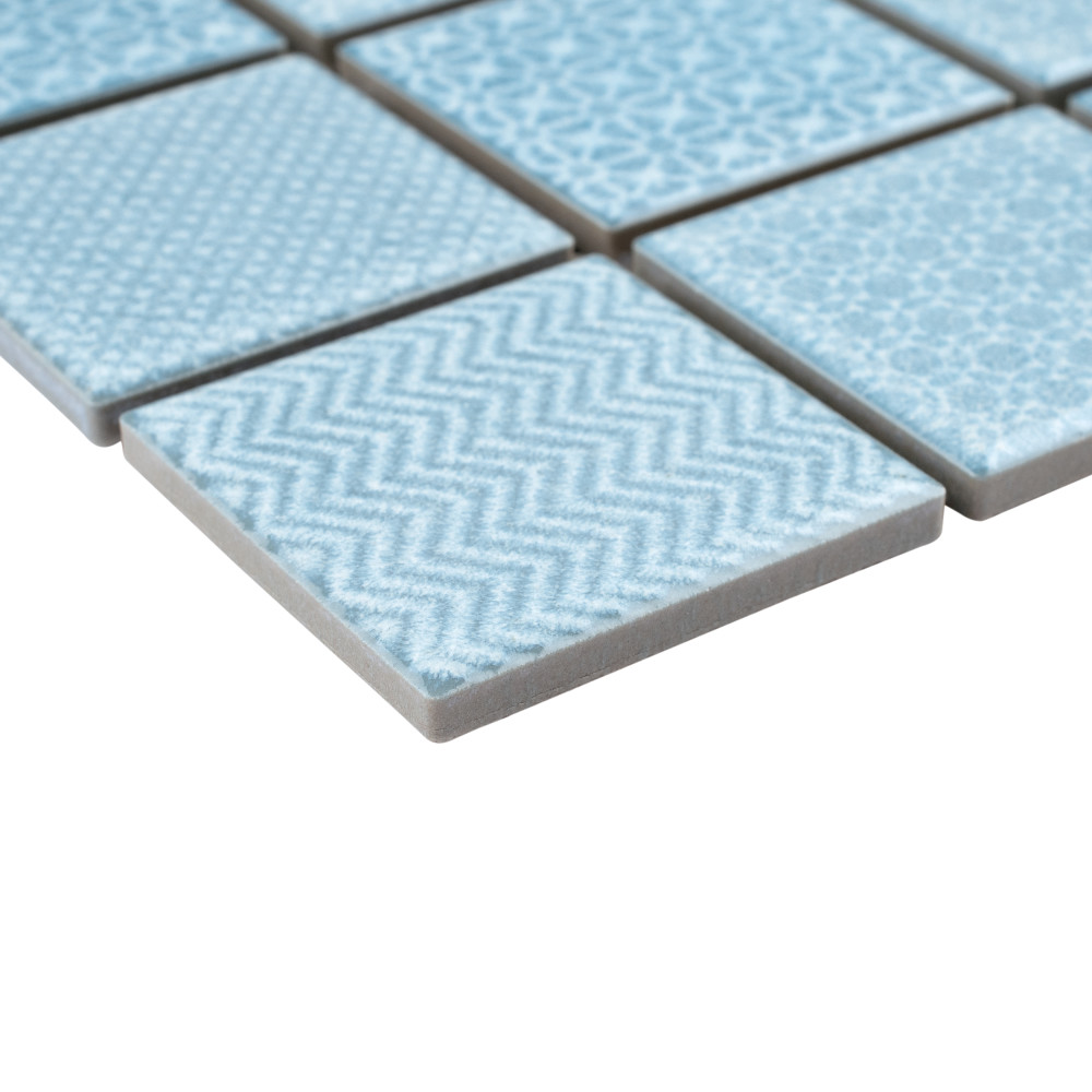 Sample – Celadon Aqua Porcelain Mosaic Tile