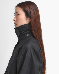 Women's Transport Waxed Jacket Black-Modern