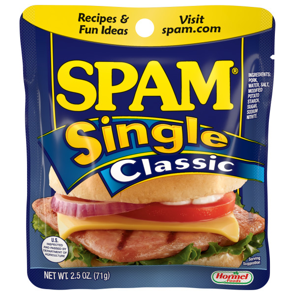 SPAM(r) Single Classic, 24/2.5oz. . C1C1 - Front Center In Package (Hi Res)