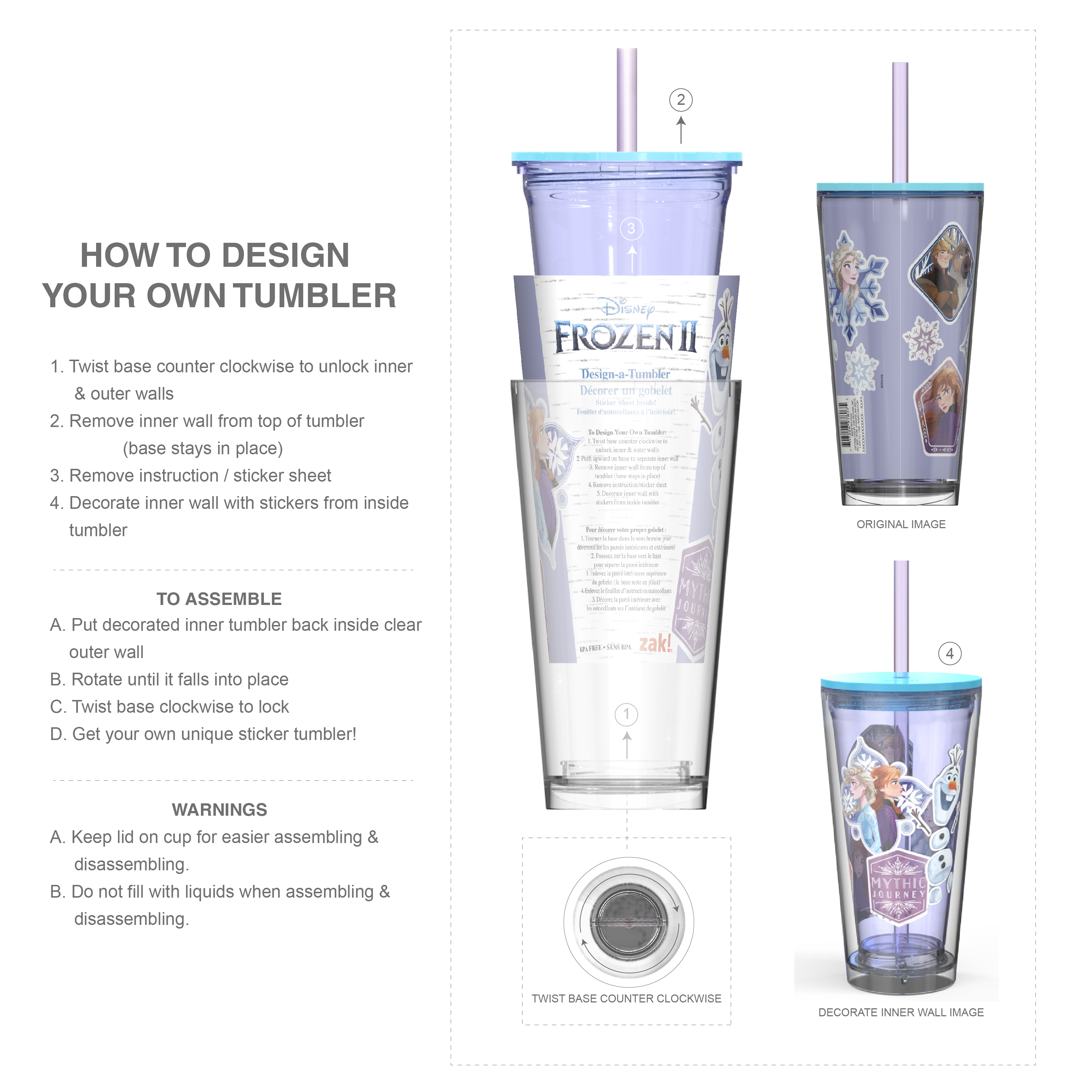 Disney Frozen 2 Movie Kid’s Tumbler, Anna, Elsa and Friends, 2-piece set slideshow image 5 Disney Frozen 2 Movie Kid’s Tumbler, Anna, Elsa and Friends, 2-piece set slideshow image 5