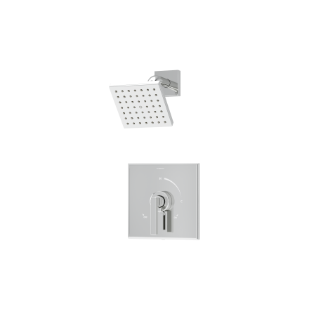 Duro Shower Trim Kit with VersaFlex Integral Diverter/Volume Control for Test Cap Valve