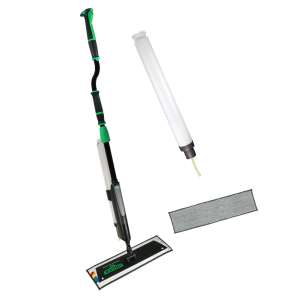 Unger, Excella™, 18", Floor Cleaning Kit with Offset Pole