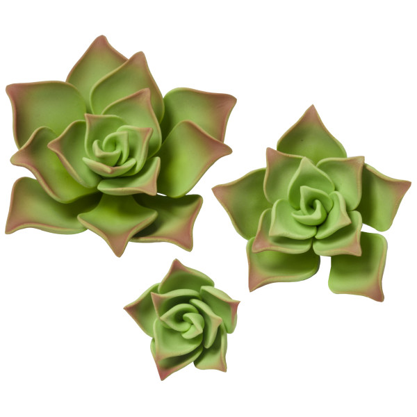 Green Succulents Gum Paste Flowers