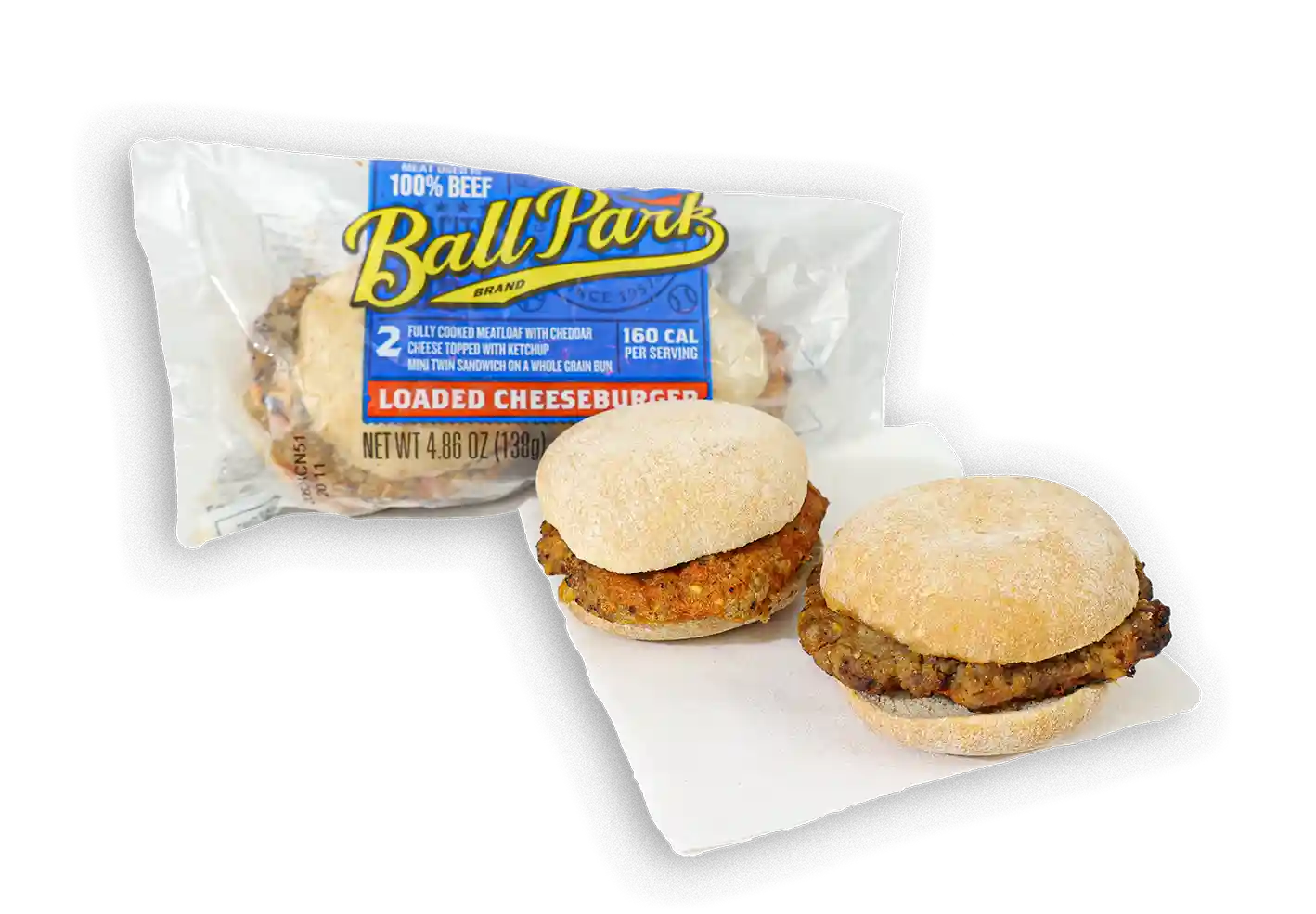 Ball Park® Individually Wrapped Loaded Cheeseburger Mini Twin Sandwiches, 80/4.86 oz._image_01