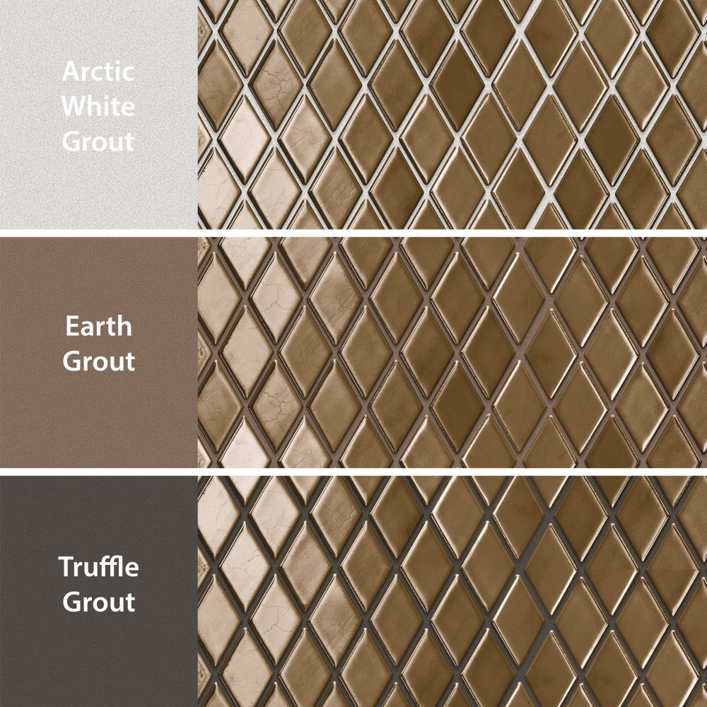 Hudson Kite Gold 10-1/8 in. x 11-3/4 in. Porcelain Mosaic Tile