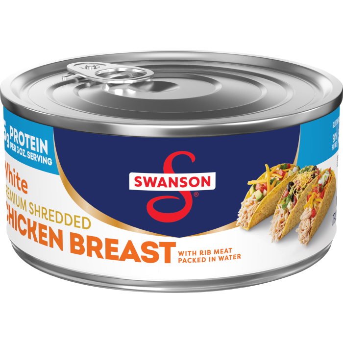 White Premium Shredded Chicken Breast with Rib Meat Packed in Water