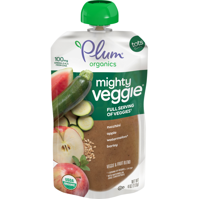 Zucchini, Apple, Watermelon & Barley Tots Pouch